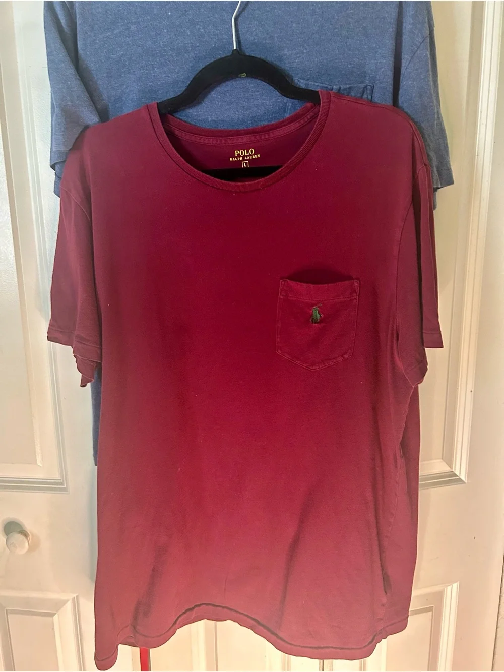 Polo by Ralph Lauren Short Sleeve Pocket Tee - Navy & Burgundy